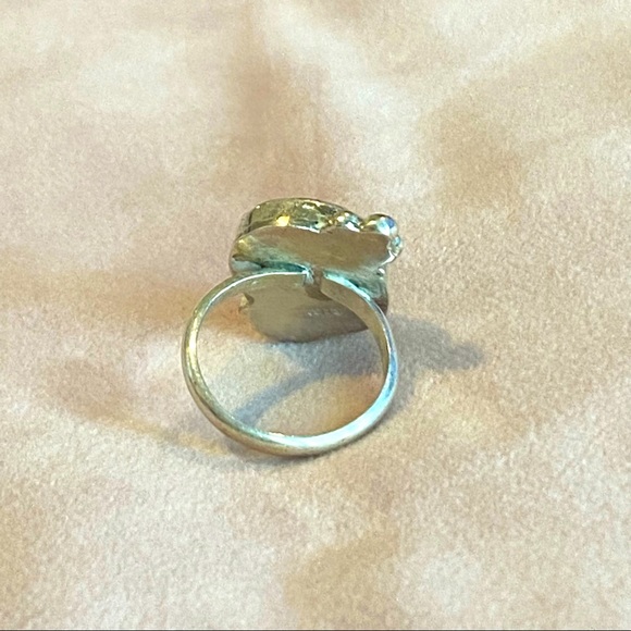 Sterling Silver and Abalone Shell Ring - HANDMADE! - Picture 2 of 6